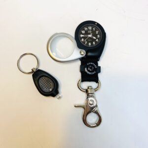 Eräkello, suurennuslasi + avaimenperä