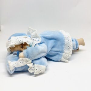 Vauva tyynyllä soittorasia, sininen