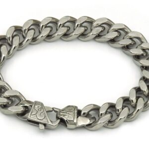 Jaloteräs ranneketju koristelukolla