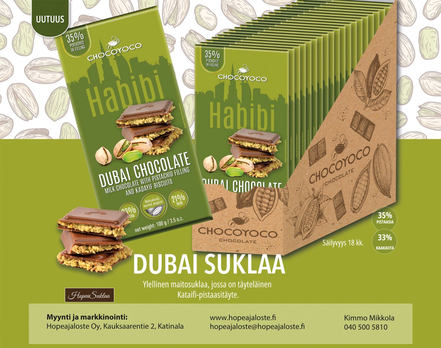 Nyt Meilt Huippusuosittu DUBAI suklaa Hopeajaloste