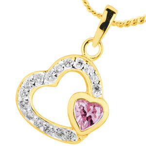 Gold Double Heart -riipus