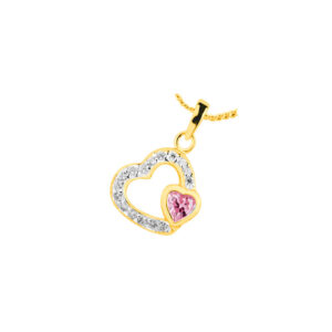 Gold Double Heart -riipus