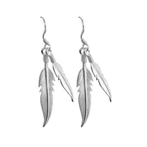 Silver Feather earrings