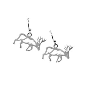 Reindeer earrings, dangle, small