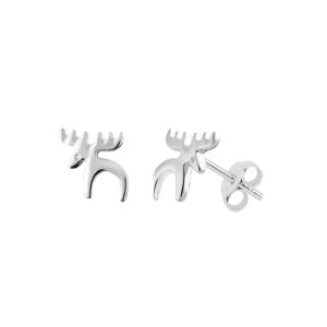 Moose earrings, button
